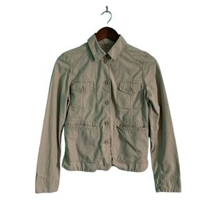 Ralph Lauren Polo jeans khaki tan twill blazer size small pockets buttons basic